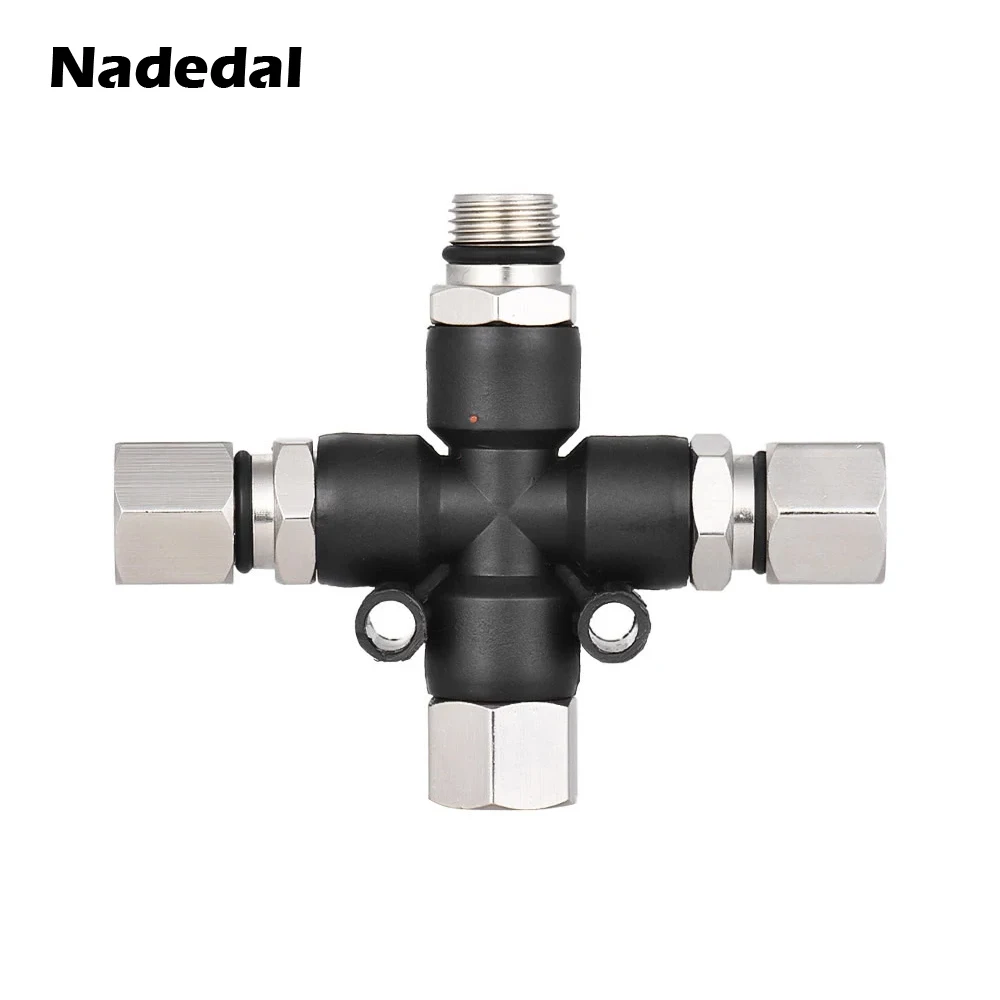 3-Way Airbrush Air Hose Splitter Manifold Airbrush Accessories Multi Use aerografo Airbrush Fittings 1/8" with Adjust Knob Valve