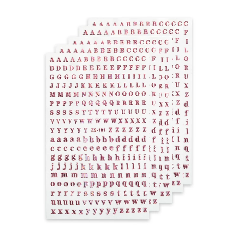 

5 Sheets 3D Letters Chunky Glitter Nail Art Decorative Stickers UV Epoxy Resin Mold Fillings DIY Crafts Jewelry Making