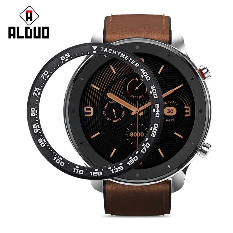 Чехол AlangDuo для Amazfit GTR 47 мм металлический внешний край крышки Xiaomi ободок кольцо