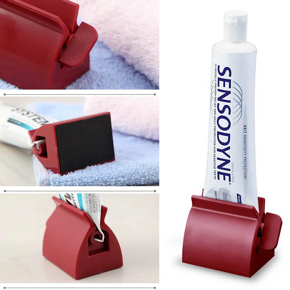 2 в 1 выжималка для зубной пасты|tooth brush holder|toothpaste dispensersqueezer toothpaste dispenser |