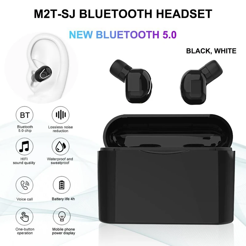 M2T-Sj Tws Bluetooth 5 0 беспроводные наушники стерео спортивная Гарнитура мини