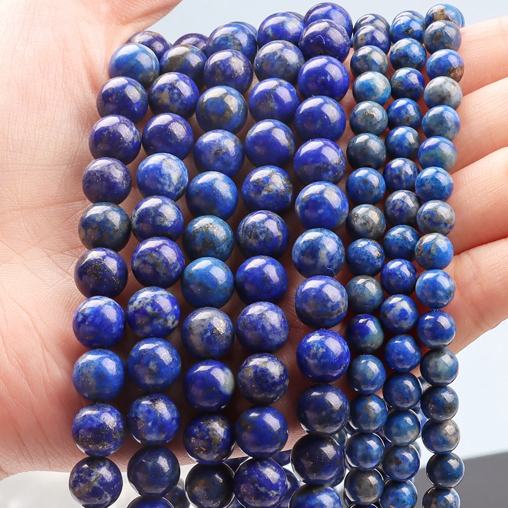 Fctory Price Quality Lapis Lazuli Natural Spacer Loose Bead for Jewelry Making DIY Bracelet Accessories ( Pick Size 6 8 10 Mm ) |
