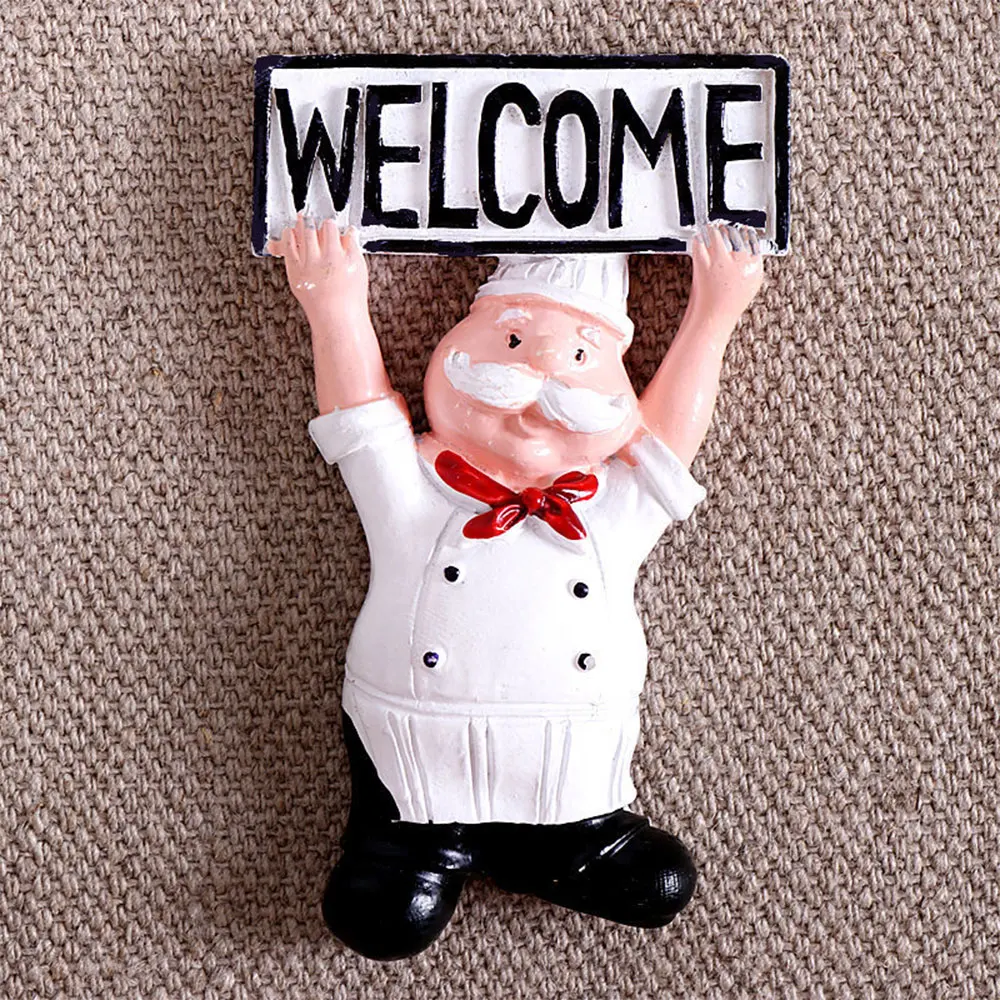 4 шт. Мультяшные Креативные 3D наклейки на холодильник шеф-повара | Дом и сад