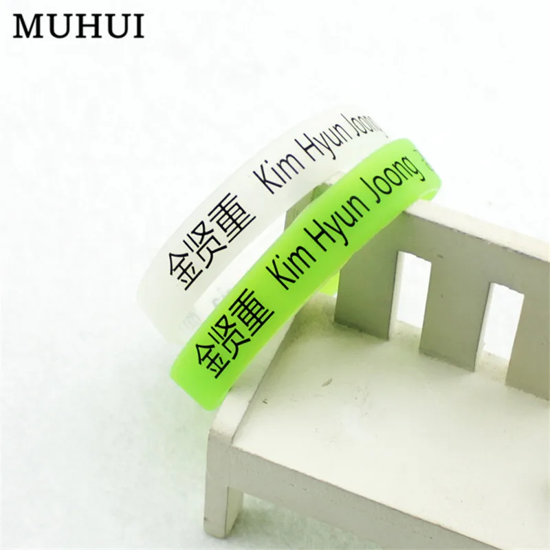 

Kpop Star Kim Hyun Joong Candy Color Silicone Sport Bracelet Women Best Friend Rubber Wristband Men Jewelry Pulsera Gift