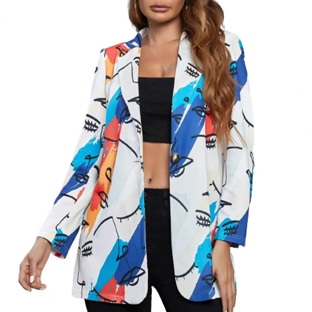 

Женский блейзер на одной пуговице, с длинным рукавом