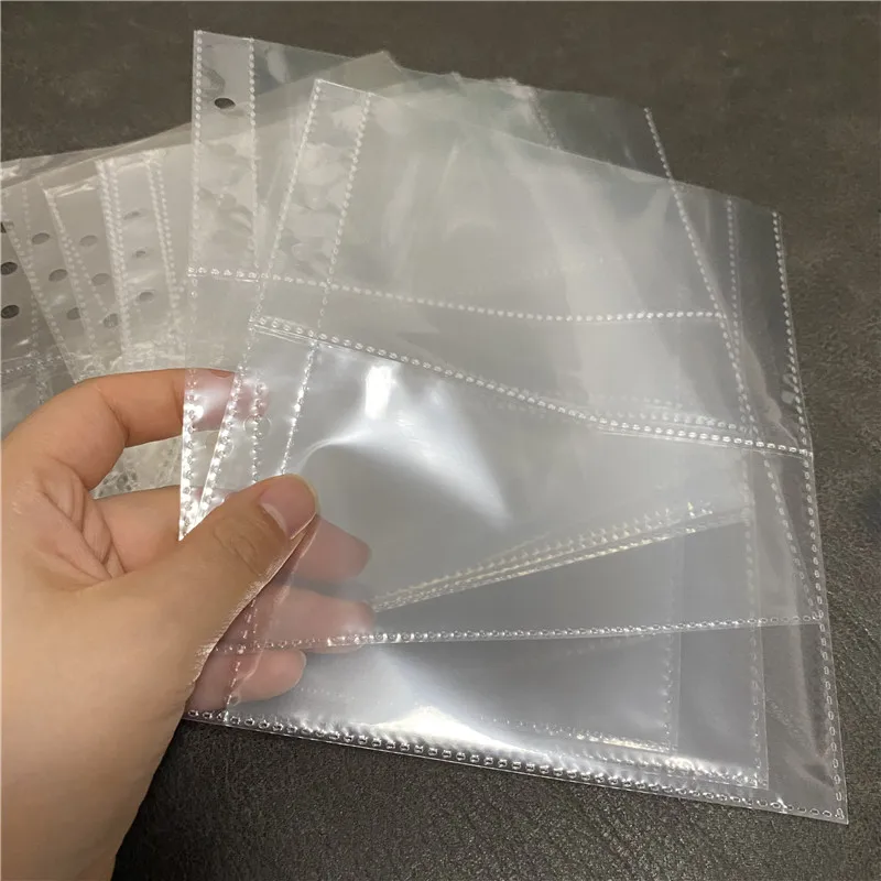 20 Pieces Transparent Mini Album Pages Size15*18CM 6 Holes Storage Holder Card Sleeves For Board Game Trading Cards Inner |