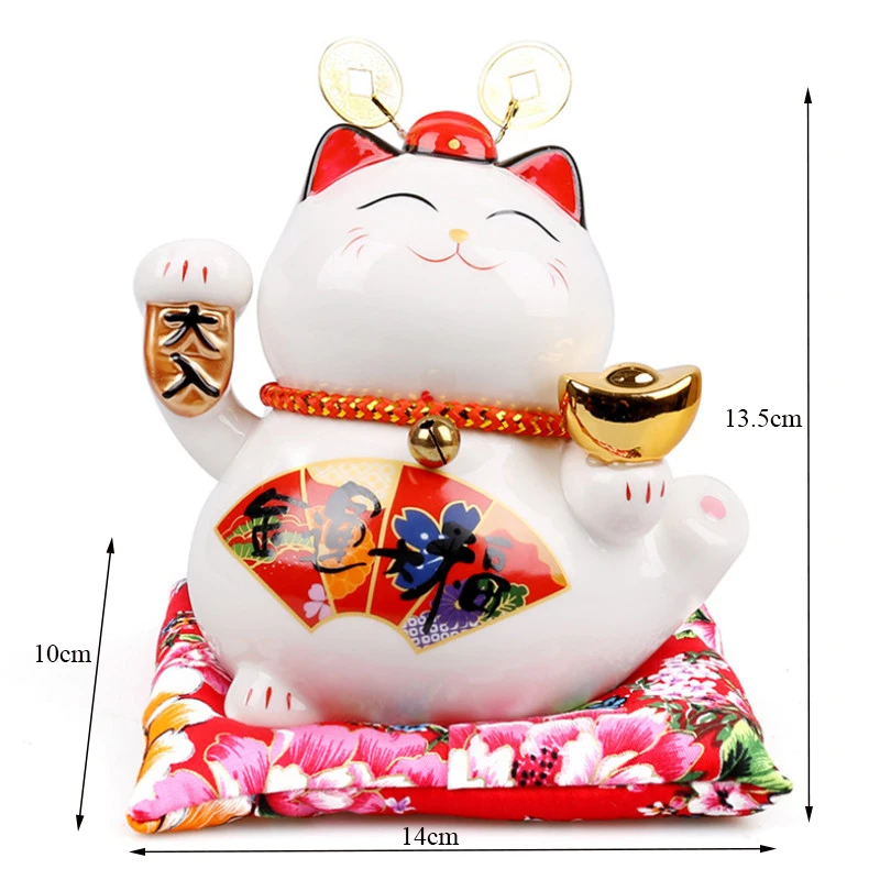 Керамическая копилка-кошка 6 дюймов | Дом и сад