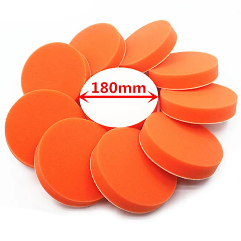 10 шт. 180 мм 7 дюймов плоская губка полная полировка набор для полировки автомобиля