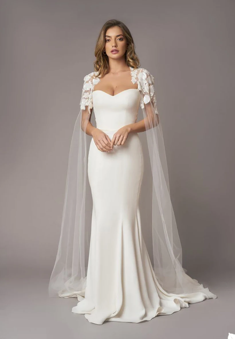 

2020 Elegant Mermaid Wedding Dresses Ruffles Appliques Lace Flower Tieres Wedding Gowns Dubai Arabic Long Abiti Da Sposa