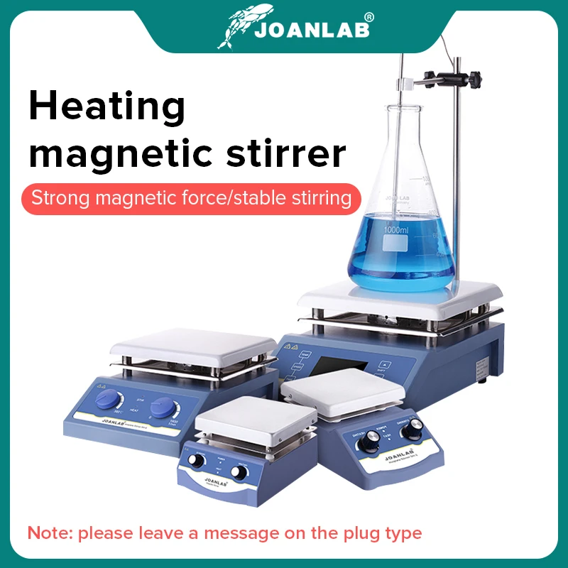 JOANLAB-agitador magnético de calefacción, equipo de laboratorio con pantalla Digital, mezclador magnético, placa caliente, 1L, 3L, 5L, 220v