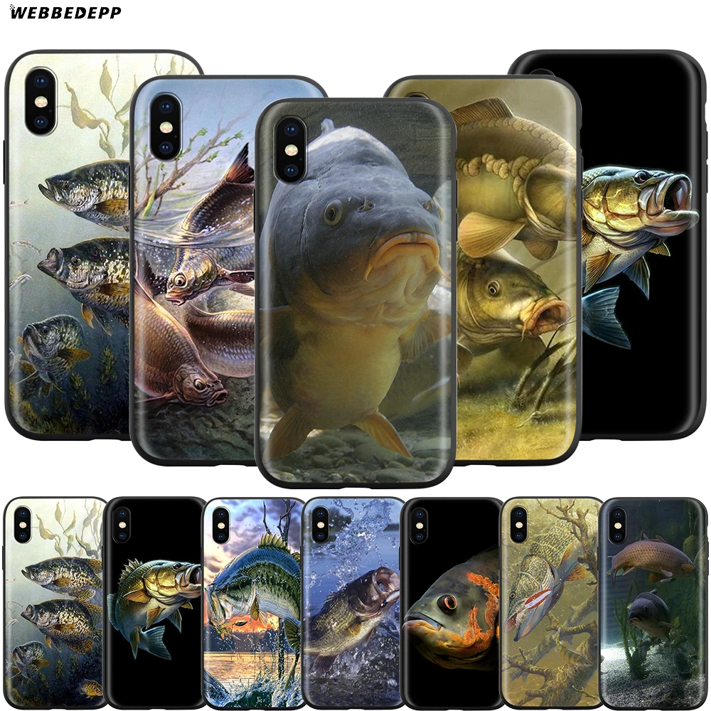 Webbedepp чехол для ловли карпа Apple iPhone 12 Mini 11 Pro XS Max XR X 8 7 6 6S Plus 5 5S SE|Бамперы| |