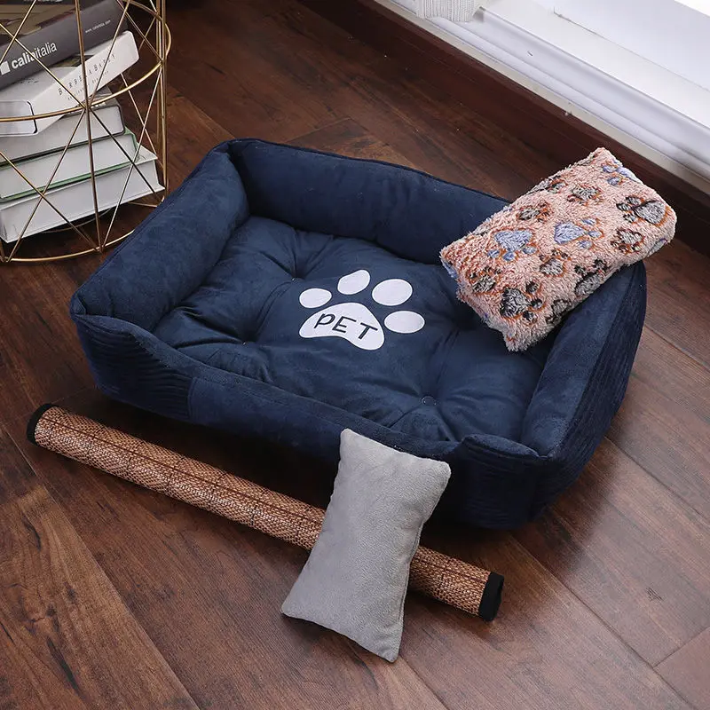 

For Pet Large Dog Beds Soft Warm Cat Bed Cushion Waterproof Bottom Small Large Dog Bed Best Pet Sofa Beds House For Dogs Cats