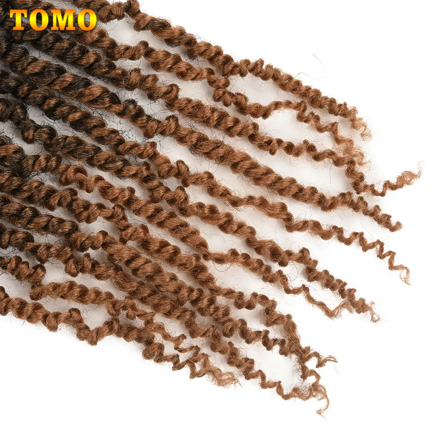 

Long Bomb Spring Twist Hair 18/24inch Hair Pre-twisted Mini Passion Twist Hair Curly Synthetic Senegalese Hair Extensions