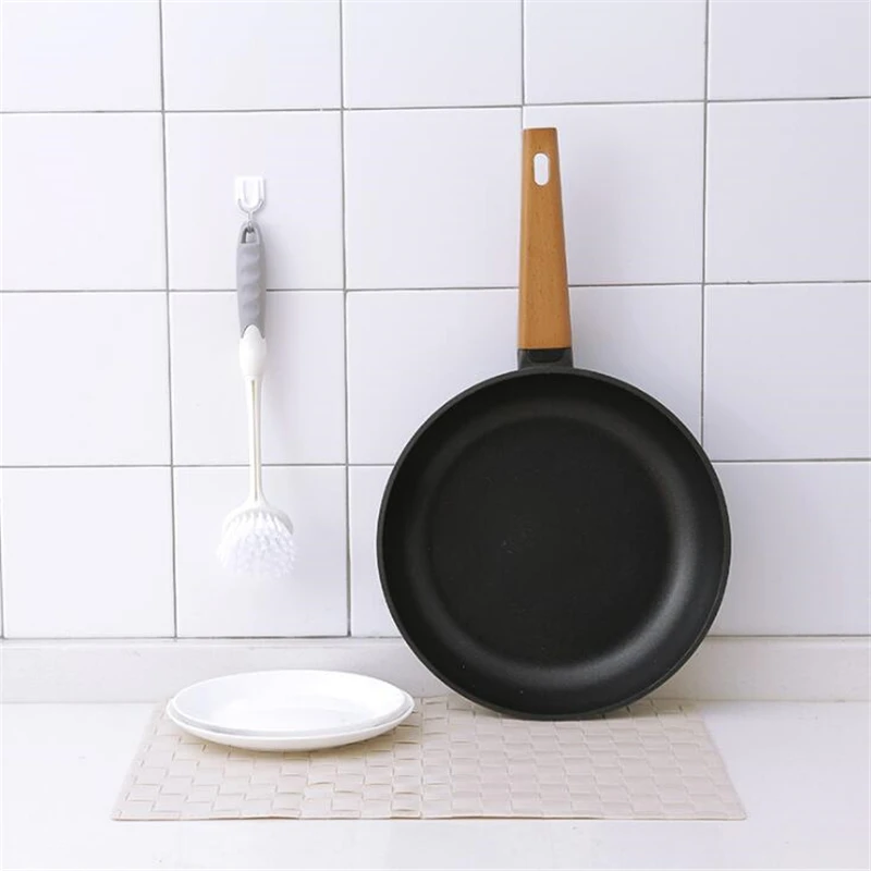 Круглая головка Кухня щеточка для чистки съемной ручкой многофункциональный