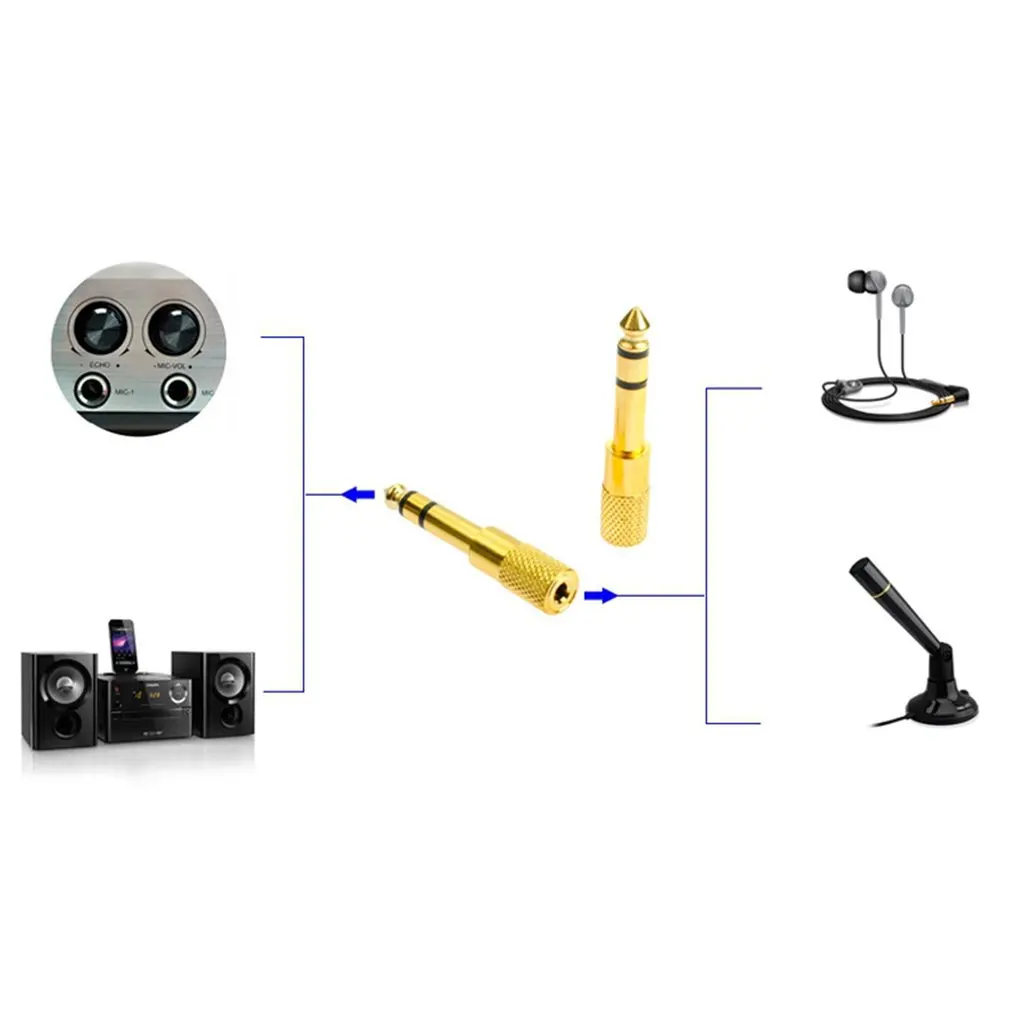 3 5 мм до 6 35 Разъем гнездо к мужчине аудио конвертер стерео разъем для наушников