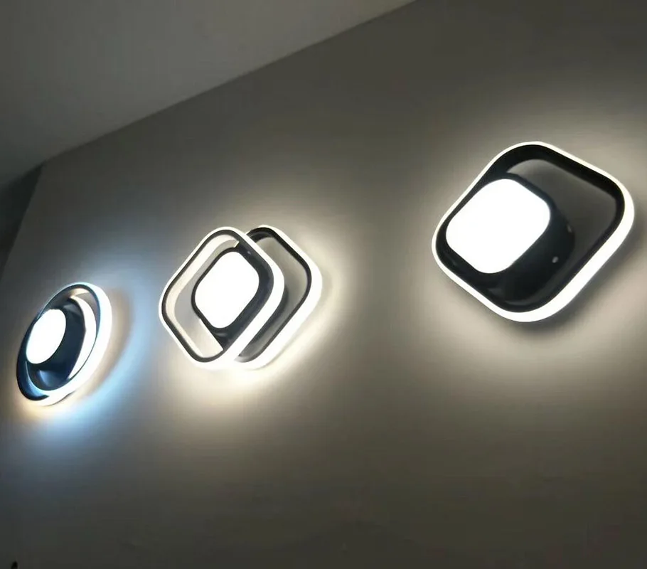 Круглые квадратные светодиодные потолочные светильники для дома вход балкон