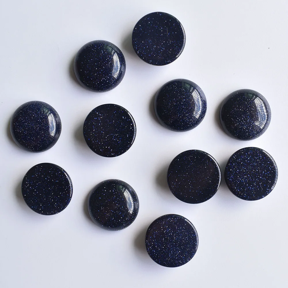 

Wholesale 30pcs/lot fashion good quality blue sand stone cab cabochon 18mm beads for jewelry making free shipping