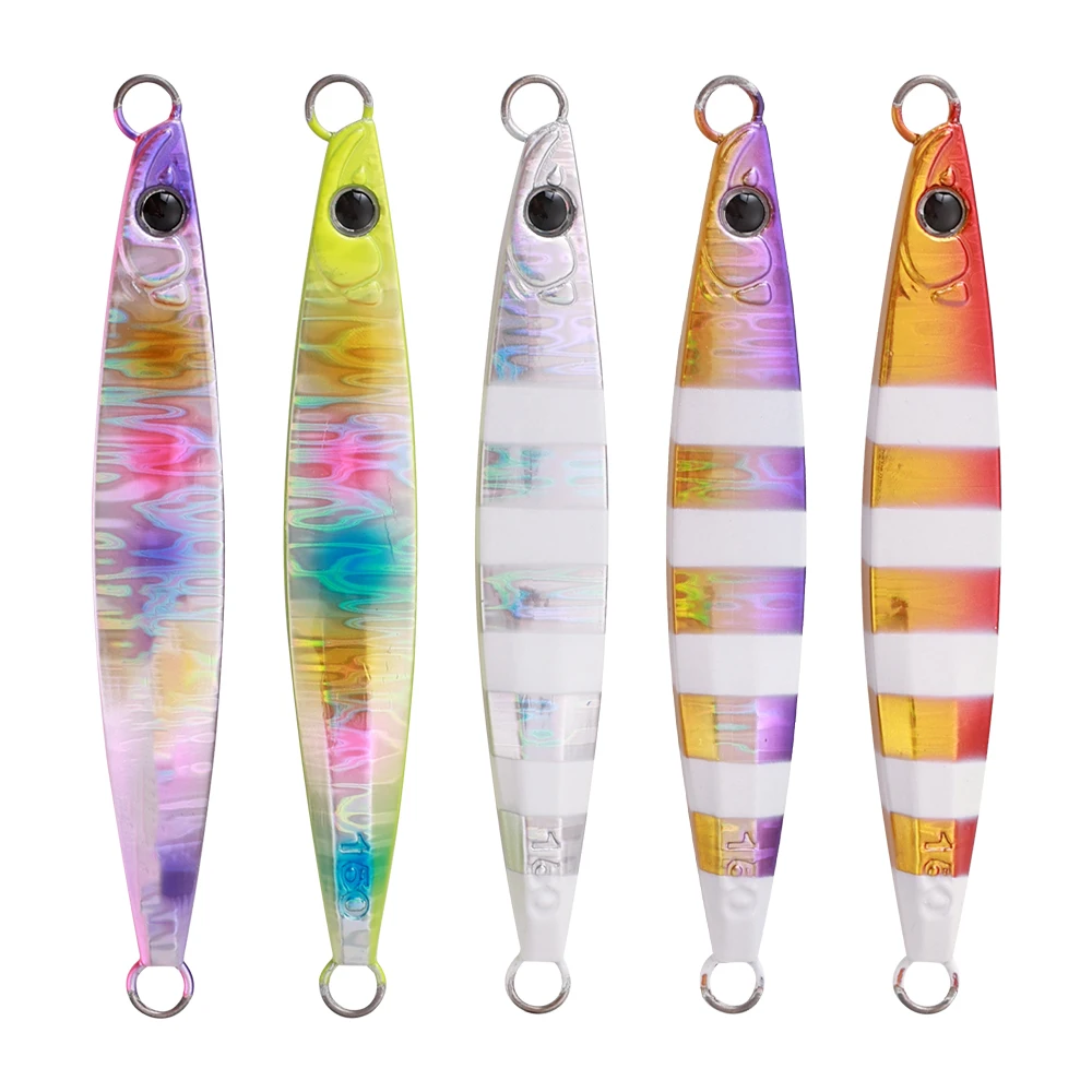 

Jiggingpro Metal jigs Fishing Jigging Tackle Glowing 150g 200g 5pcs Fishing Lures Artificial Lures Fishing Metal Jig