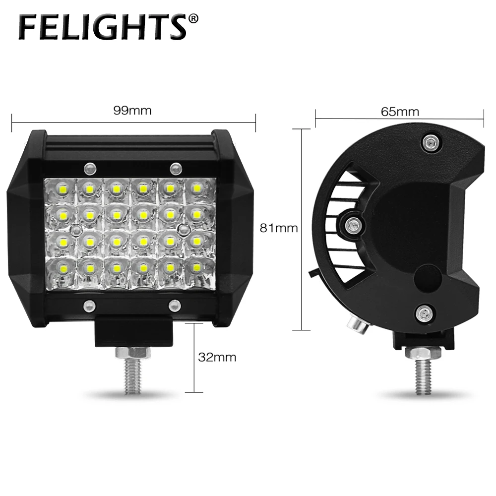 1 шт. светодиодсветильник световая балка 72 Вт 4x4 рабочее освещение для