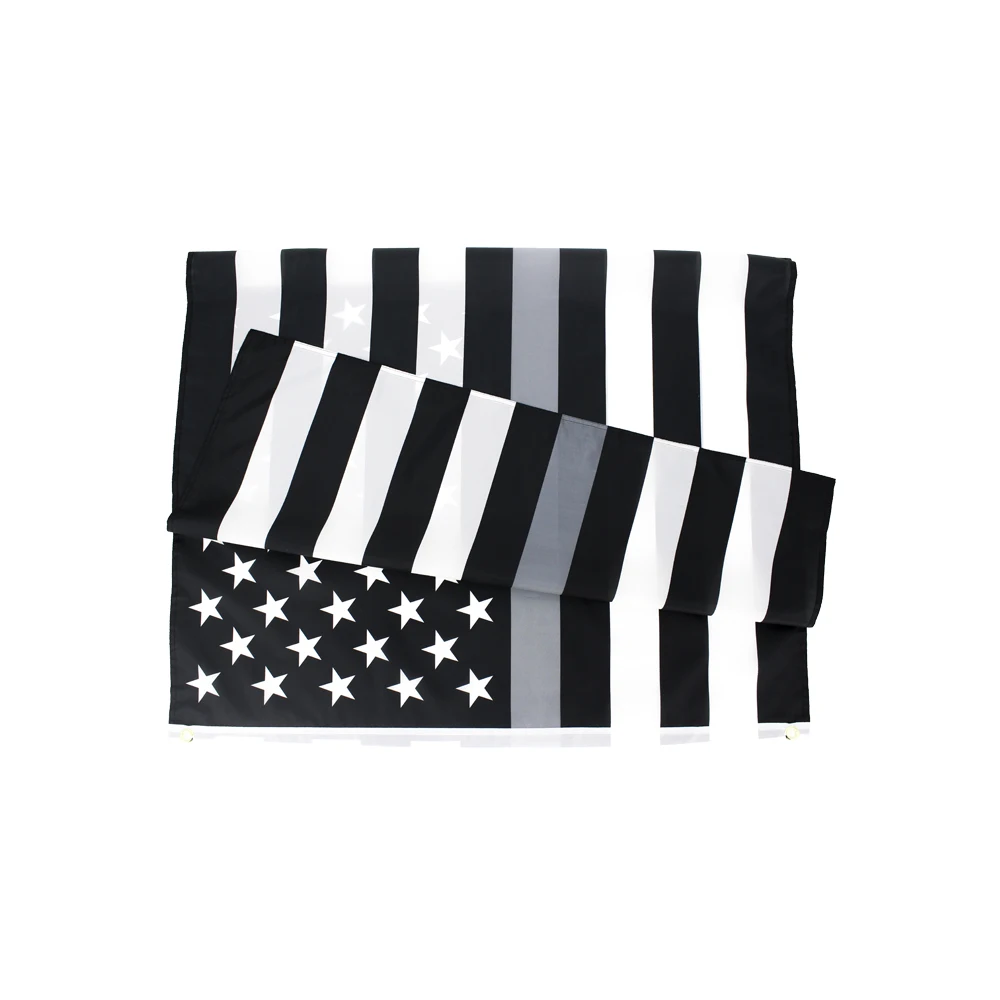 Dsflag3x5фрейс 90x150 см Американская линия США тонкий серый корректирующий флаг