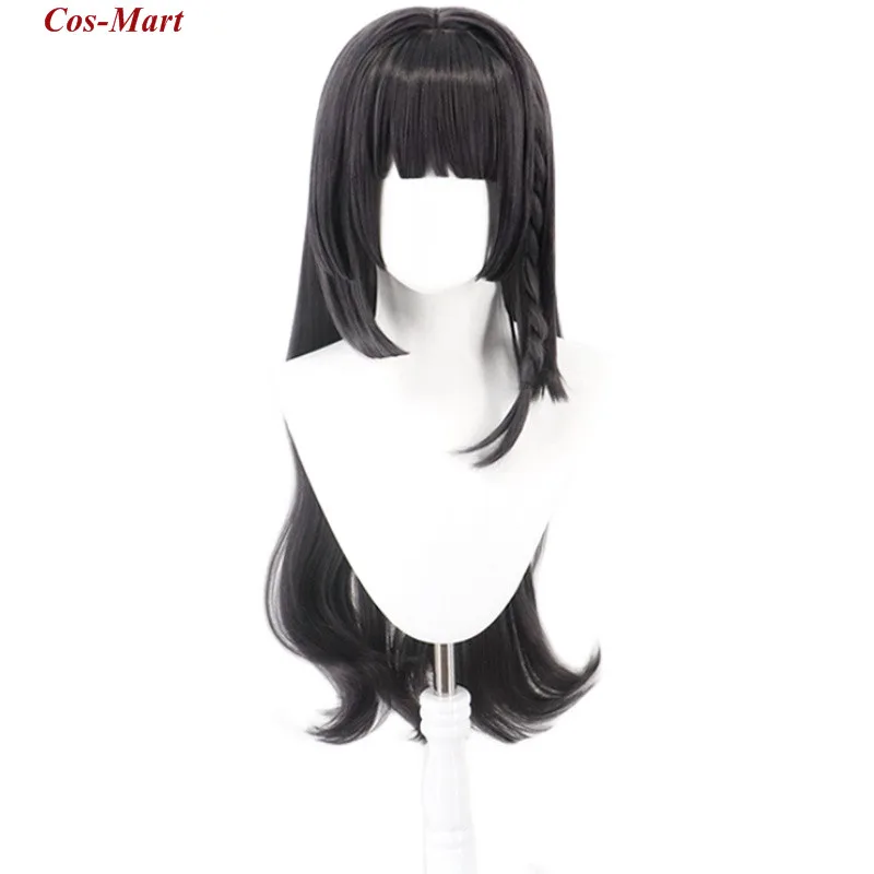 

The High Quality Wigs Game A Traveler In Time And Space Heroine Cosplay Cute Black Long Hair Unisex Party Role Play Accessories
