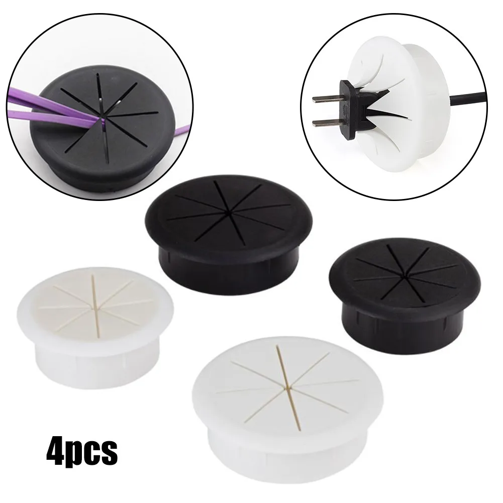 

Desk Cord Grommet Flexible Silicone Cable Hole Cover Wire Organizer Round Gasket Silicone Cable Cord Grommet Office, Home, Hotel