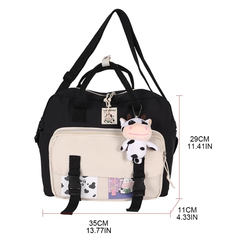 

Lovely Multifunctional Backpack Teenage Girl Ring Buckle Shoulder Bag Portable M68C