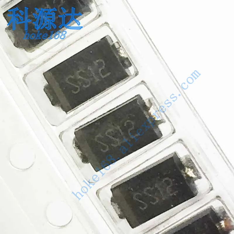 100pcs/lot 1N5817 SS12 DO-214 AC Schottky Rectifier Diode In Stock | Электроника