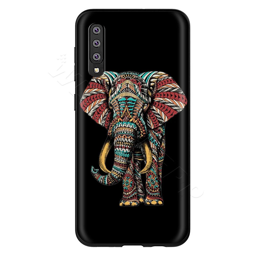 Webbedepp индийских животных Тотем слона чехол для samsung Galaxy S7 S8 S9 S10 Edge Plus Note 10 8 9 A10 A20 A30 A40 A50 A60 A70 - Цвет: 1