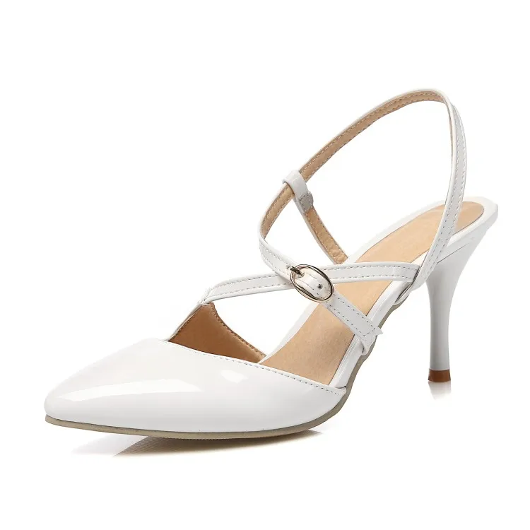 Сандалии женские на высоком каблуке заостренный носок летняя обувь шлепанцы