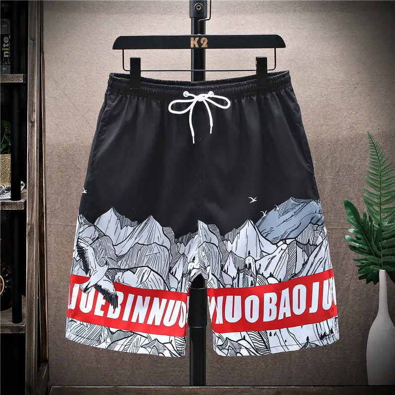 

2021 summer new casual shorts men's print beach shorts men's quick-drying board shorts men's beachwear shorts men's