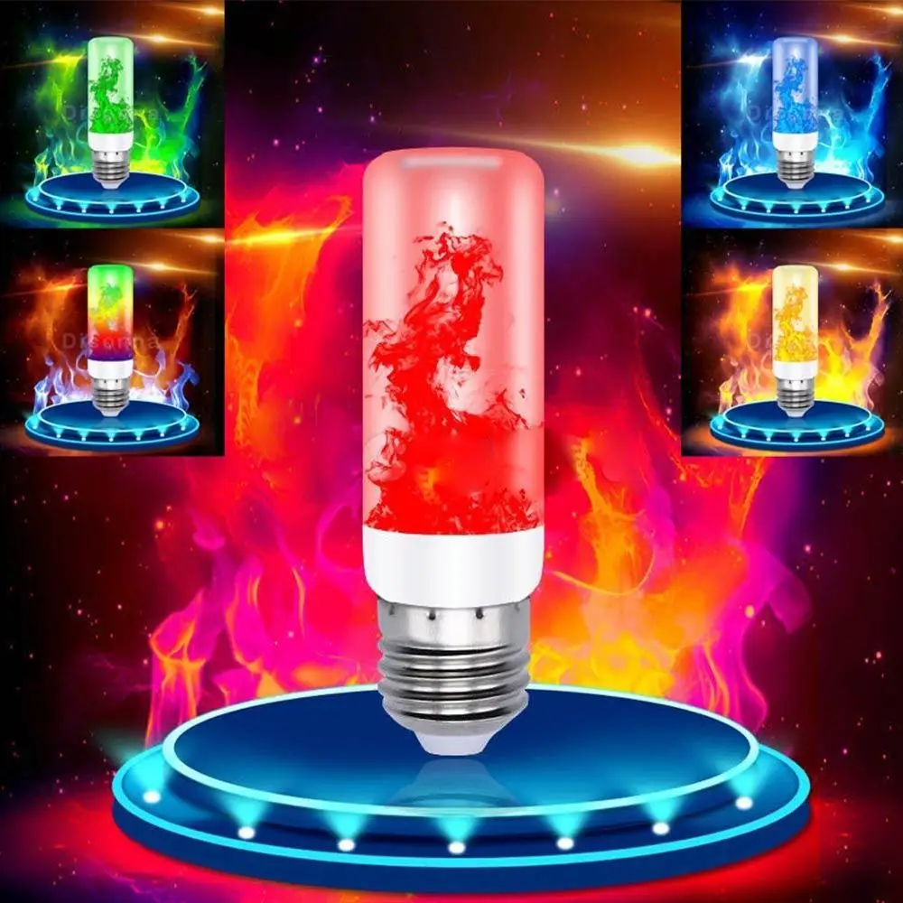 

New Flame Effect Lamp E27/E26 Party Lighting Christmas Corn Bulb LED Fire Light 4 Modes 3W Decoration Bar KTV Living Room Decor