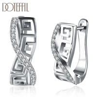 doteffil 925 sterling silver classic aaa zircon earrings fashion for woman wedding engagement party gift jewelry