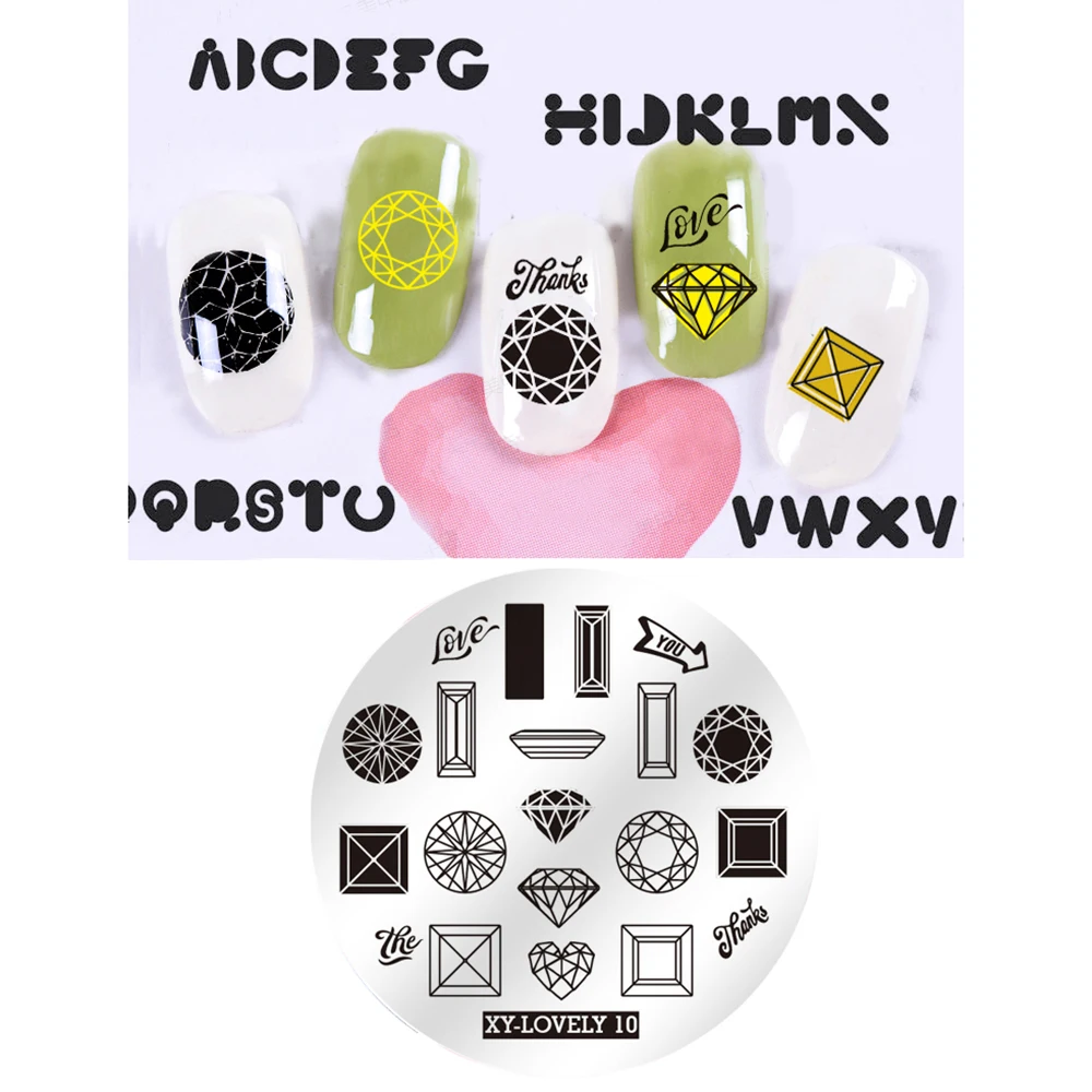 Дизайн ногтей стемпинг для штамп пластина Круглый Маникюр DIY Набор инструментов