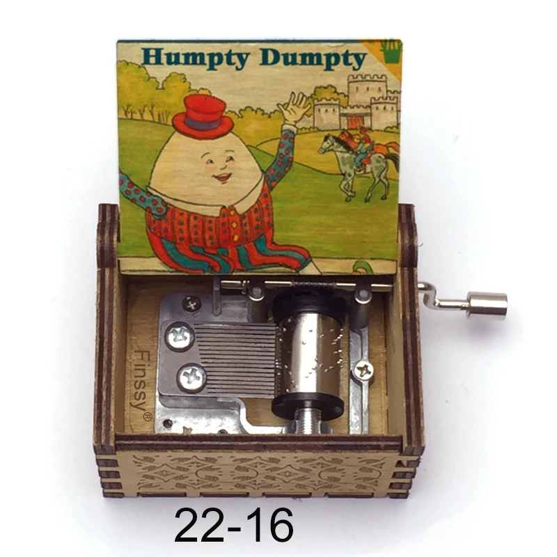 Детские игрушки Подарок Ручная деревянная музыкальная шкатулка Хамти Дамти Детям Милый мультяшный музыкальный шкатулка Рождественский, день рождения, новогодний подарок.
