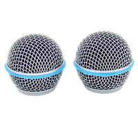 2pcs microphone ball head grill mesh cover beta 58a windscreen accessories shield for handheld microphone wireless recording