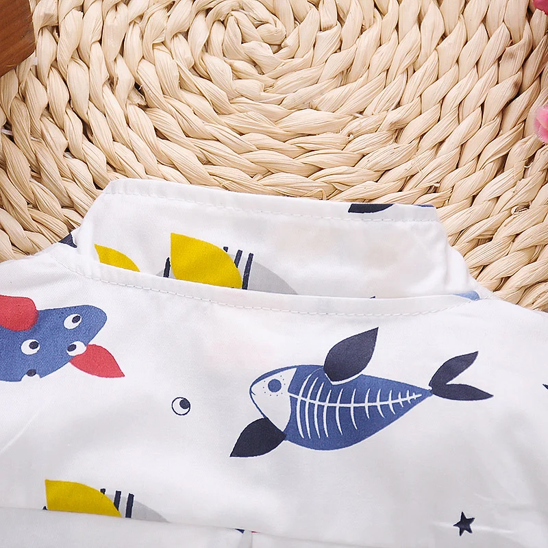 Комплект одежды для новорожденных BibiCola рубашка с мультяшным рисунком + шорты