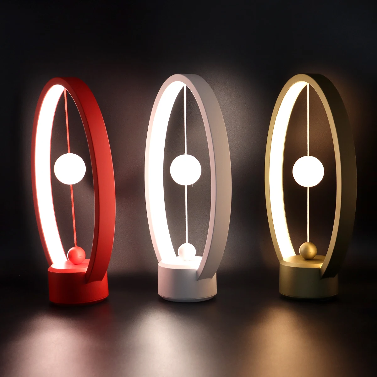 Night Atmosphere Lamp Craft Light Rechargeable As Gift Modern Decoration Table Use Magnetic Control Лампа Подарка Luna | Лампы и