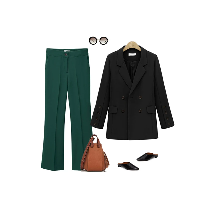 Женский деловой блейзер с длинным рукавом длинное черное пальто коллажем в