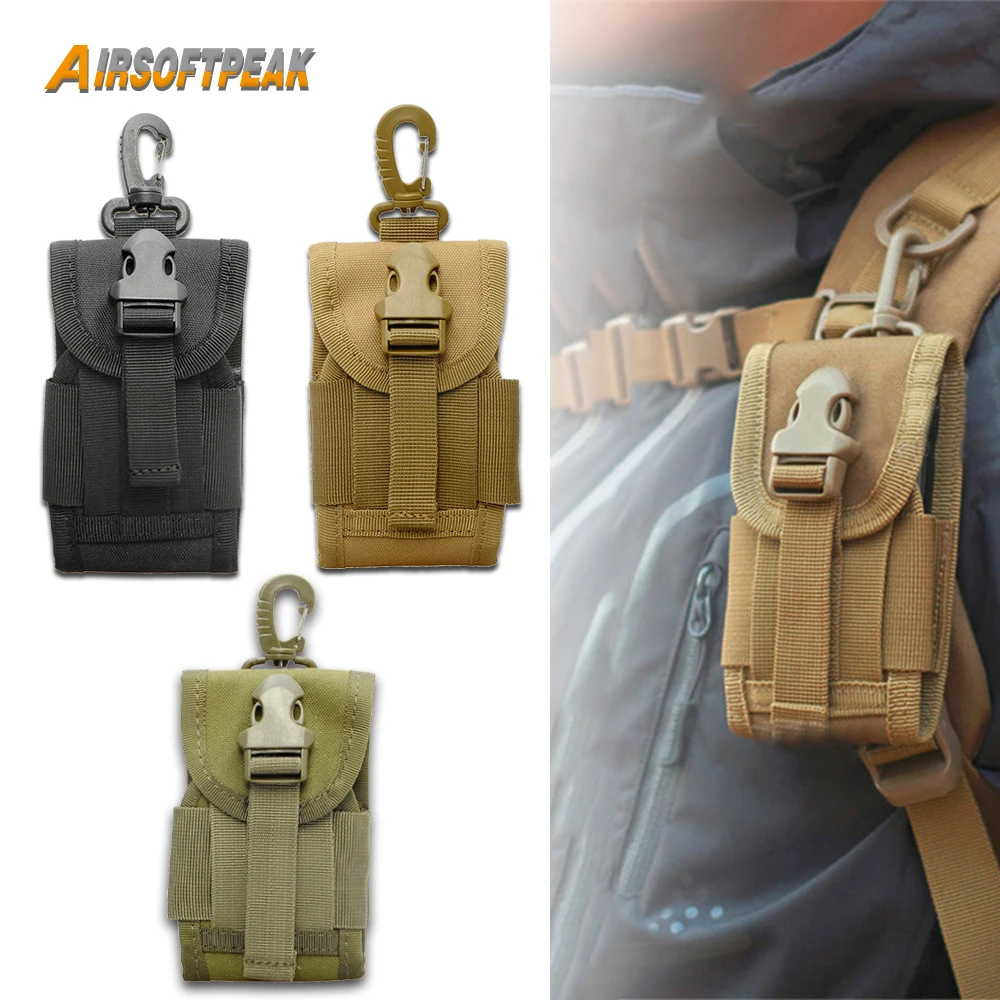 

AIRSOFTPEAK 4.5 дюйма Универсальная военная тактическая сумка для мобильного телефона Molle Чехол Телефонные сумки снаряжение для охоты