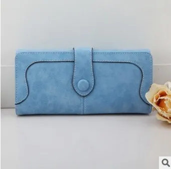 Бренд SMILEY SUNSHINE, женские кошельки с ремешком,, женский кожаный длинный красный кошелек, большие женские кошельки, monederos portefeuille femm - Цвет: light blue