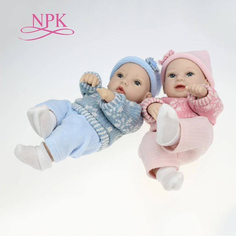 NPK полностью силиконовые куклы Reborn Baby живые реалистичные настоящие мини для