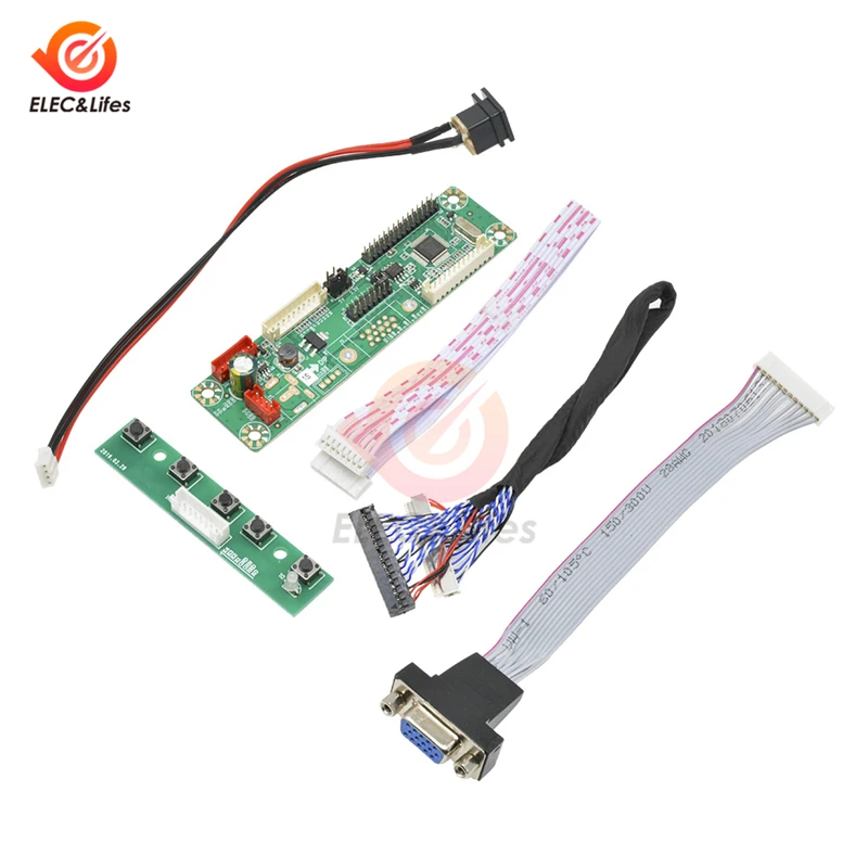 1 канал VGA Видео MT6820 MD HX6820 A V2.0 Универсальный LVDS ЖК дисплей Montor Экран драйвер платы +