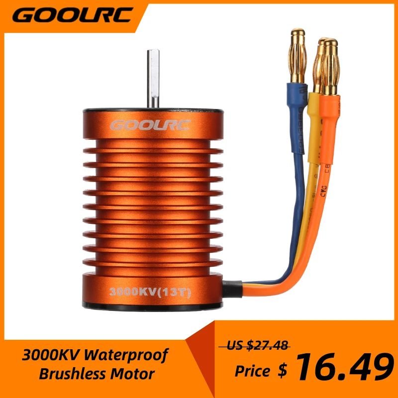 GoolRC F540 3000KV водонепроницаемый бесщеточный двигатель для 1/10 RC Car HG P601 | Игрушки и