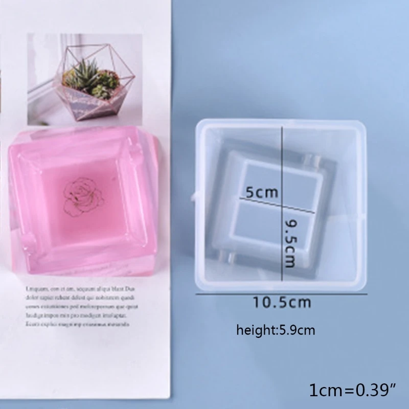 

Crystal Epoxy Resin Mold Irregular Ashtray Silicone Mould DIY Crafts Decorations Storage Container Making Tool
