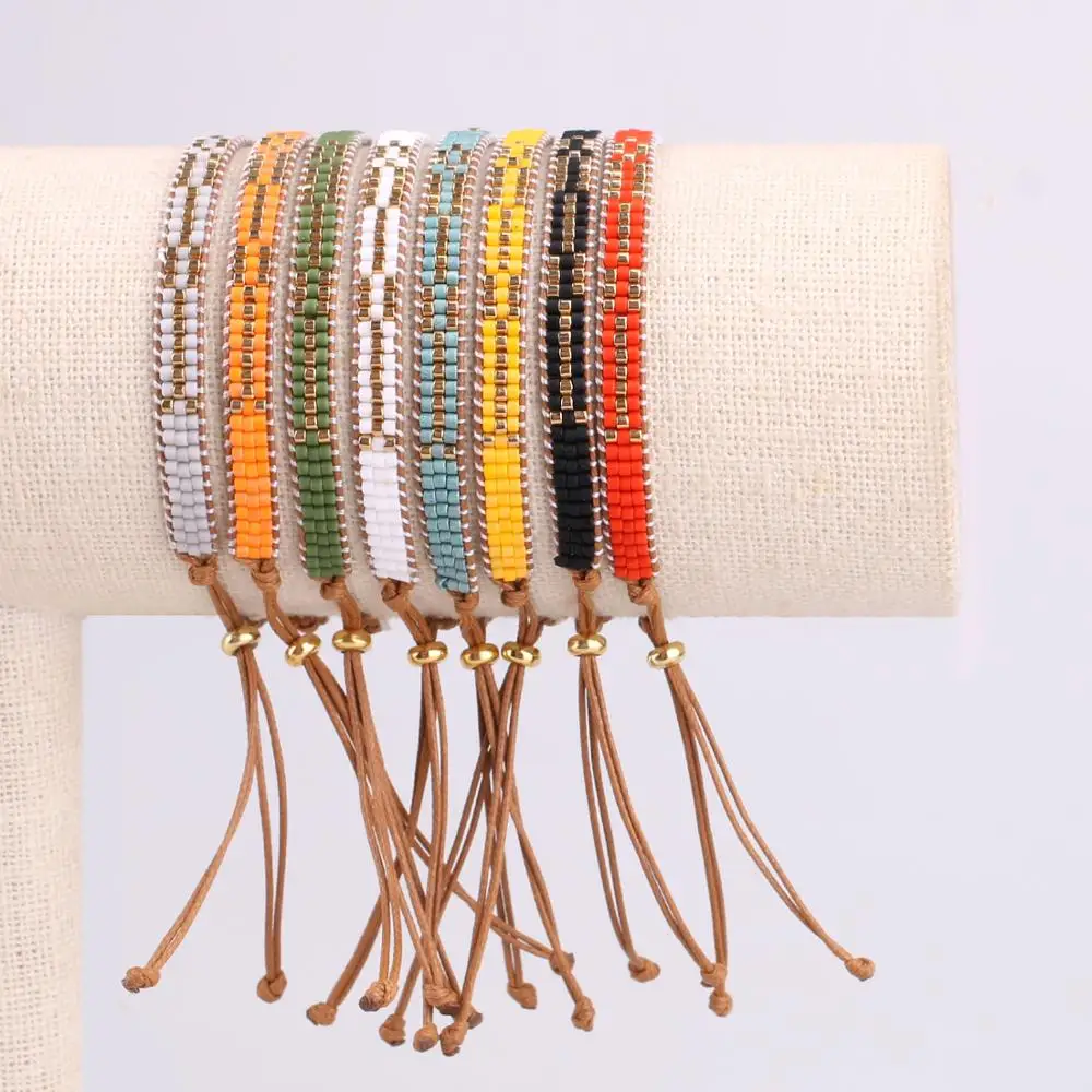 Женские браслеты с бусинами KELITCH Friendship Miyuki регулируемые ручной работы одной