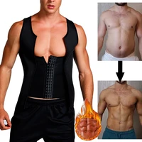 neoprene heat trapping shirt sweat body shaper vest waist trainer sauna effect shapewear compression tank top tummy cincher belt