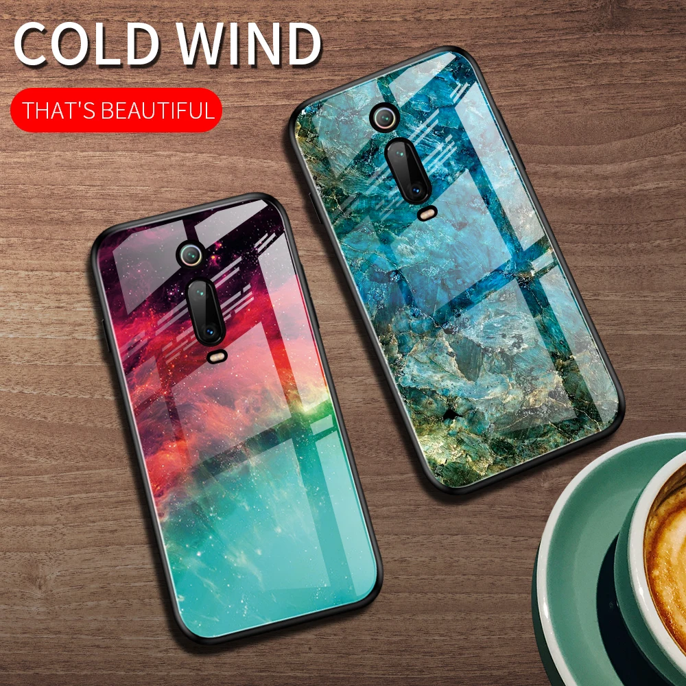 Винтажный цветной чехол из закаленного стекла для Xiaomi Mi 9T Pro A3 Lite 9 SE роскошный