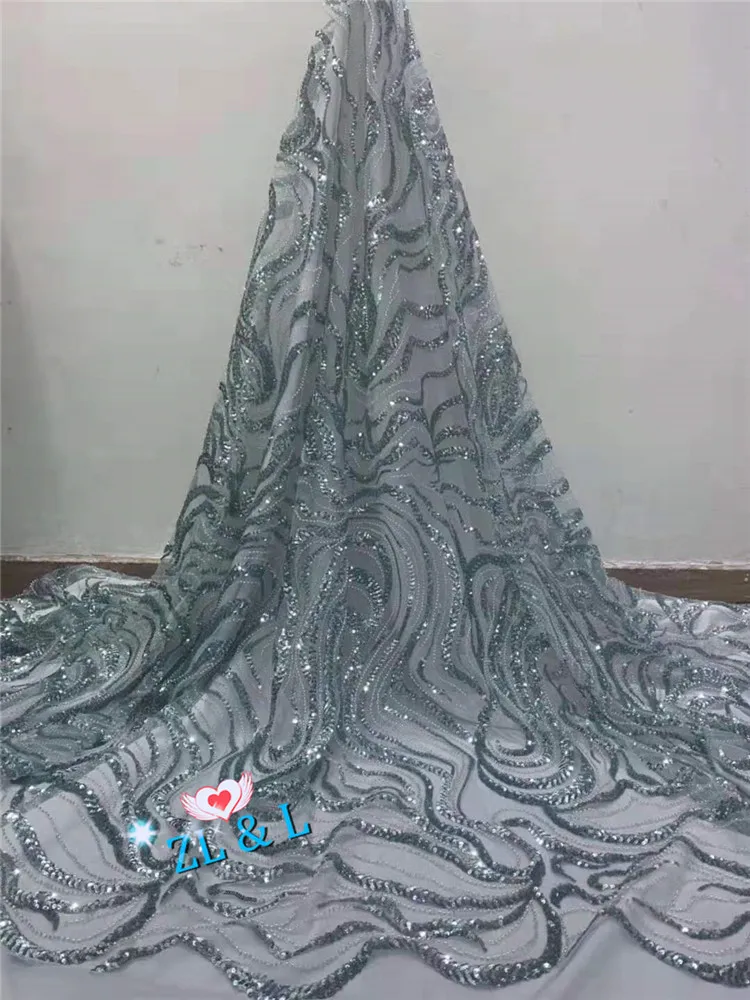 Высокое Качество бусины трубки с блёстками вышивкой французский тюль кружева