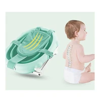 baby adjustable infant cross shaped slippery bath net kid bathtub shower cradle bed seat net pp and cotton home mat seat